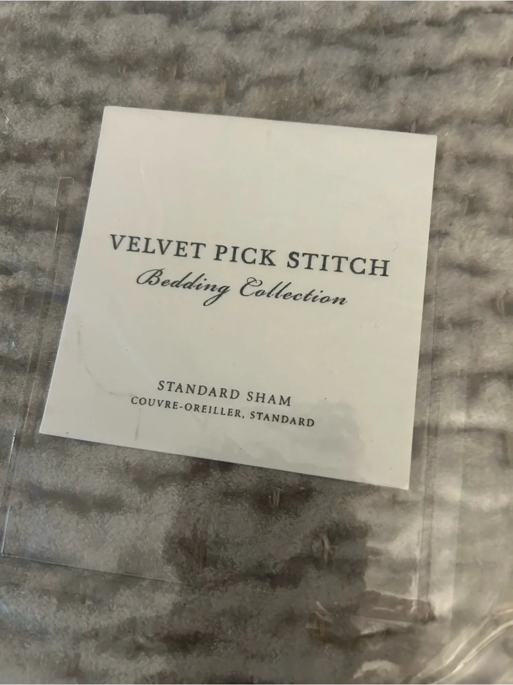 Restoration Hardware Velvet Pick Stitch Queen/Full Comforter Set in Champagne